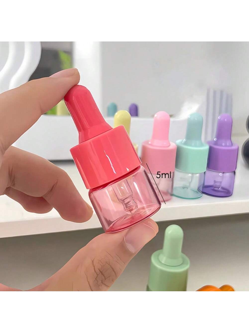 5 Pcs 5ml 10ml Colored Glass D - Juice Bottle Dropper のレビューと価格