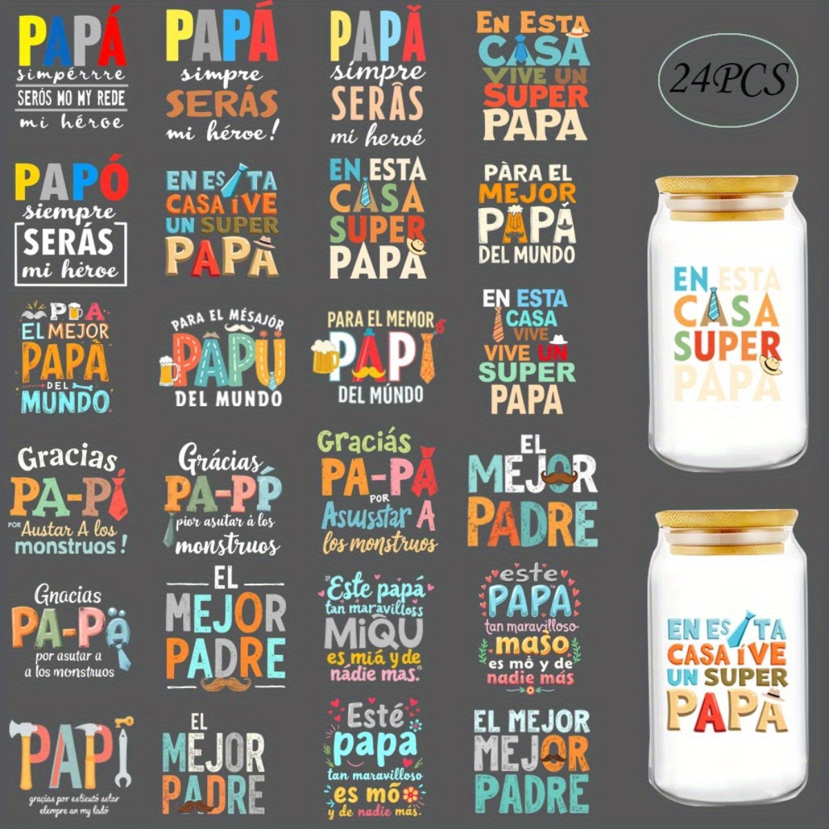 24Pcs/Set Father's Day Quotes  - Rdta Tank Glass のレビューと価格