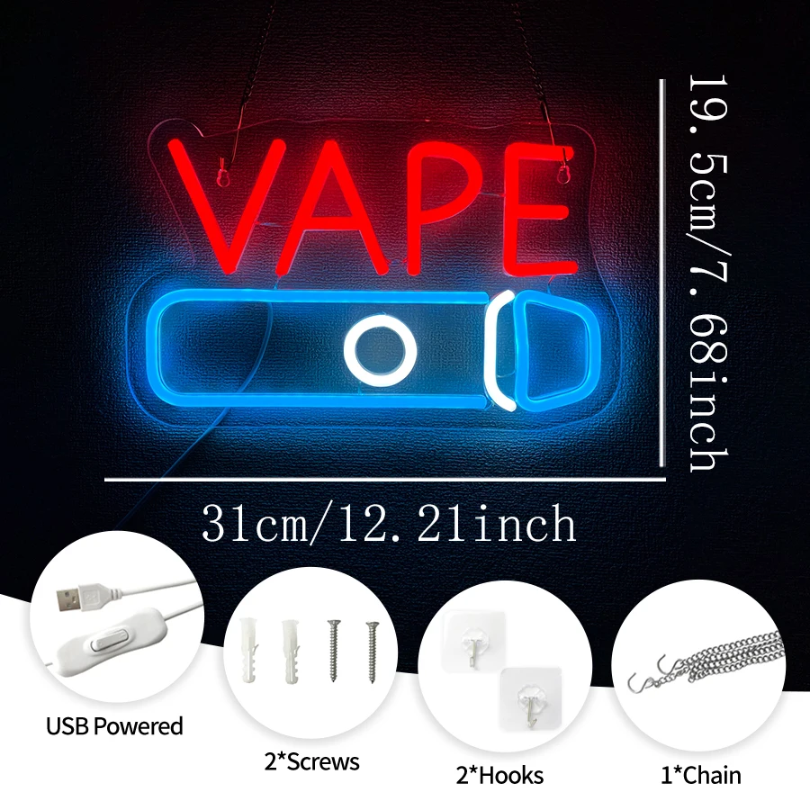 LED Neon Lights Business Windo - Vaping Store のレビューと価格