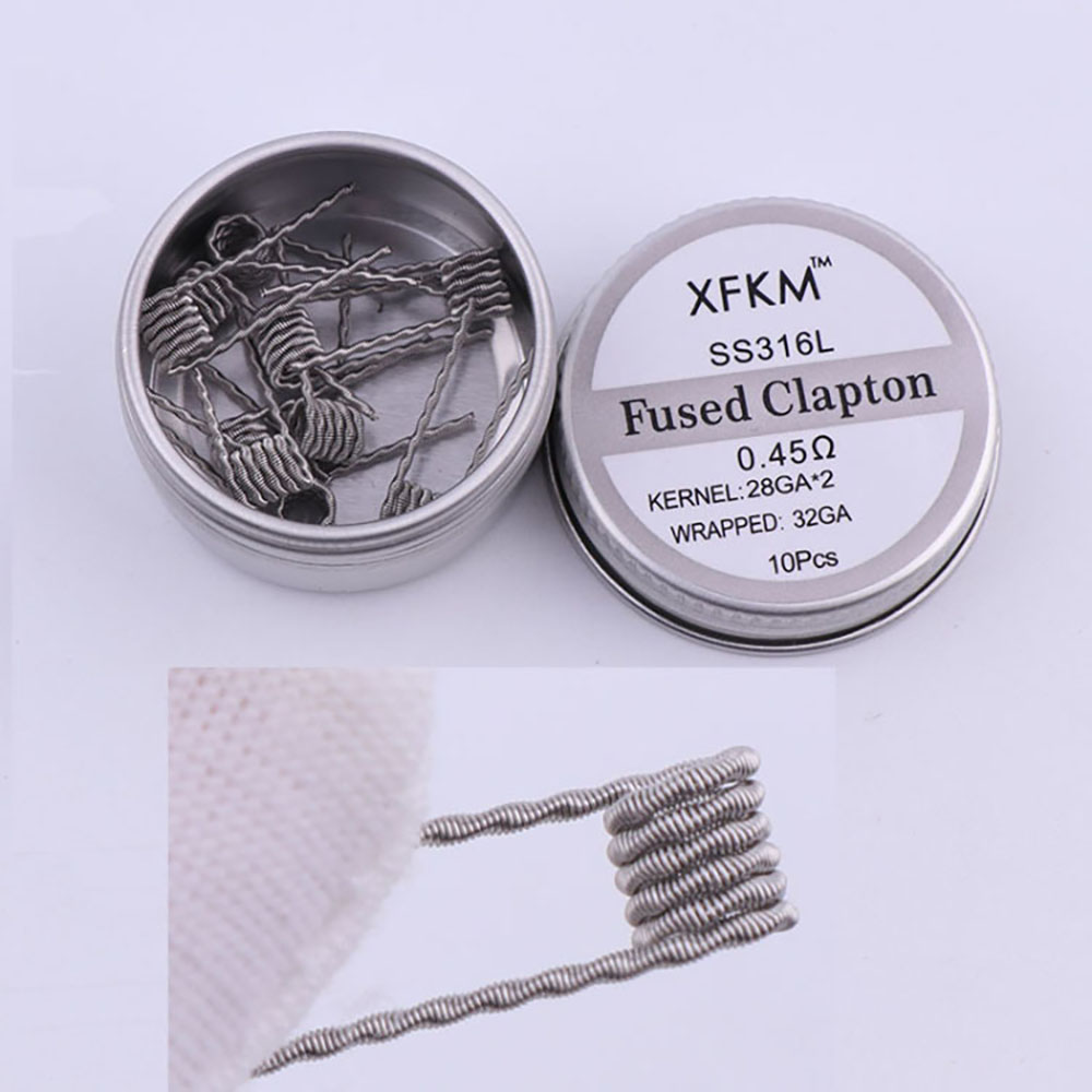 SS316L 10Pcs/Box Prebuilt Coil - Clapton Wire Pre Built のレビューと価格