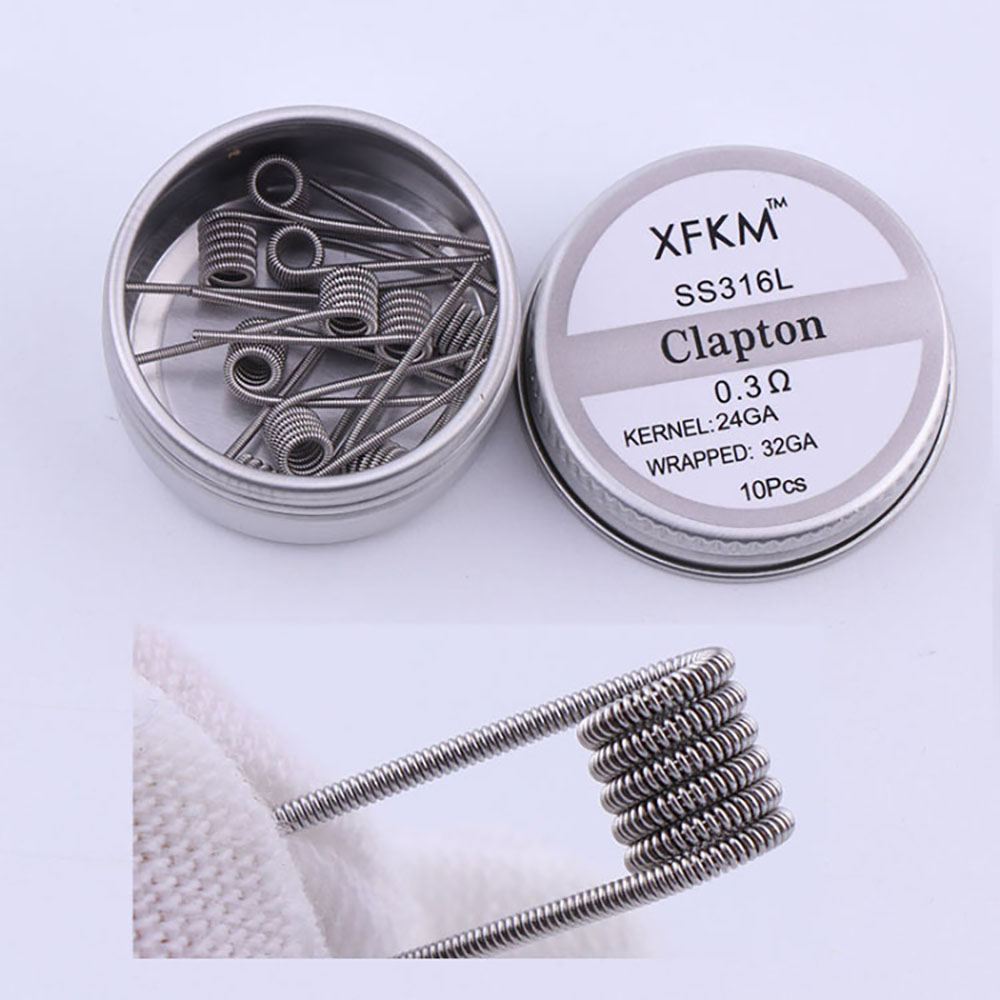 SS316L 10Pcs/Box Prebuilt Coil - Clapton Wire Pre Built のレビューと価格