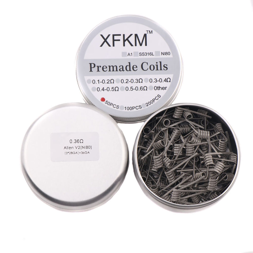 NEW XFKM 50PCS/box NI80/A1/SS3 - Clapton Wire Pre Built のレビューと価格
