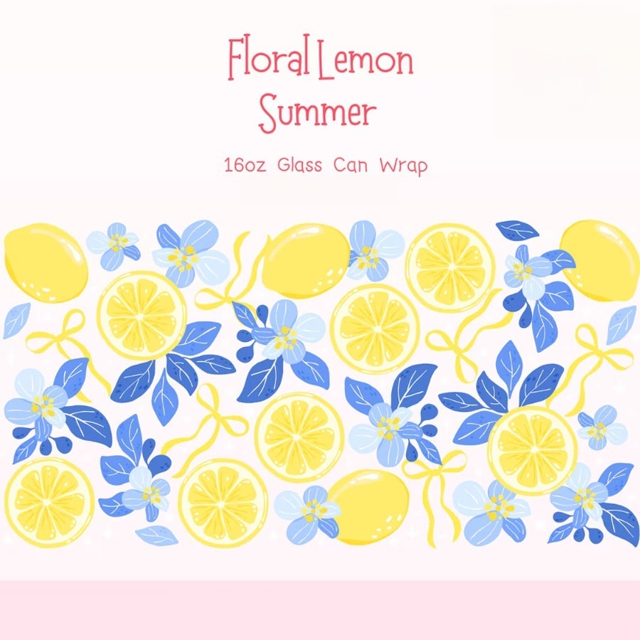Lemon Floral UV DTF Transfer S - Rdta Tank Glass のレビューと価格