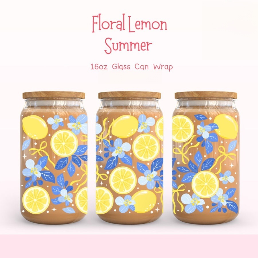 Lemon Floral UV DTF Transfer S - Rdta Tank Glass のレビューと価格