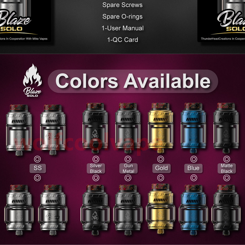 Mike Vapes Blaze Solo RTA Auth - Vape Coil Replacement のレビューと価格