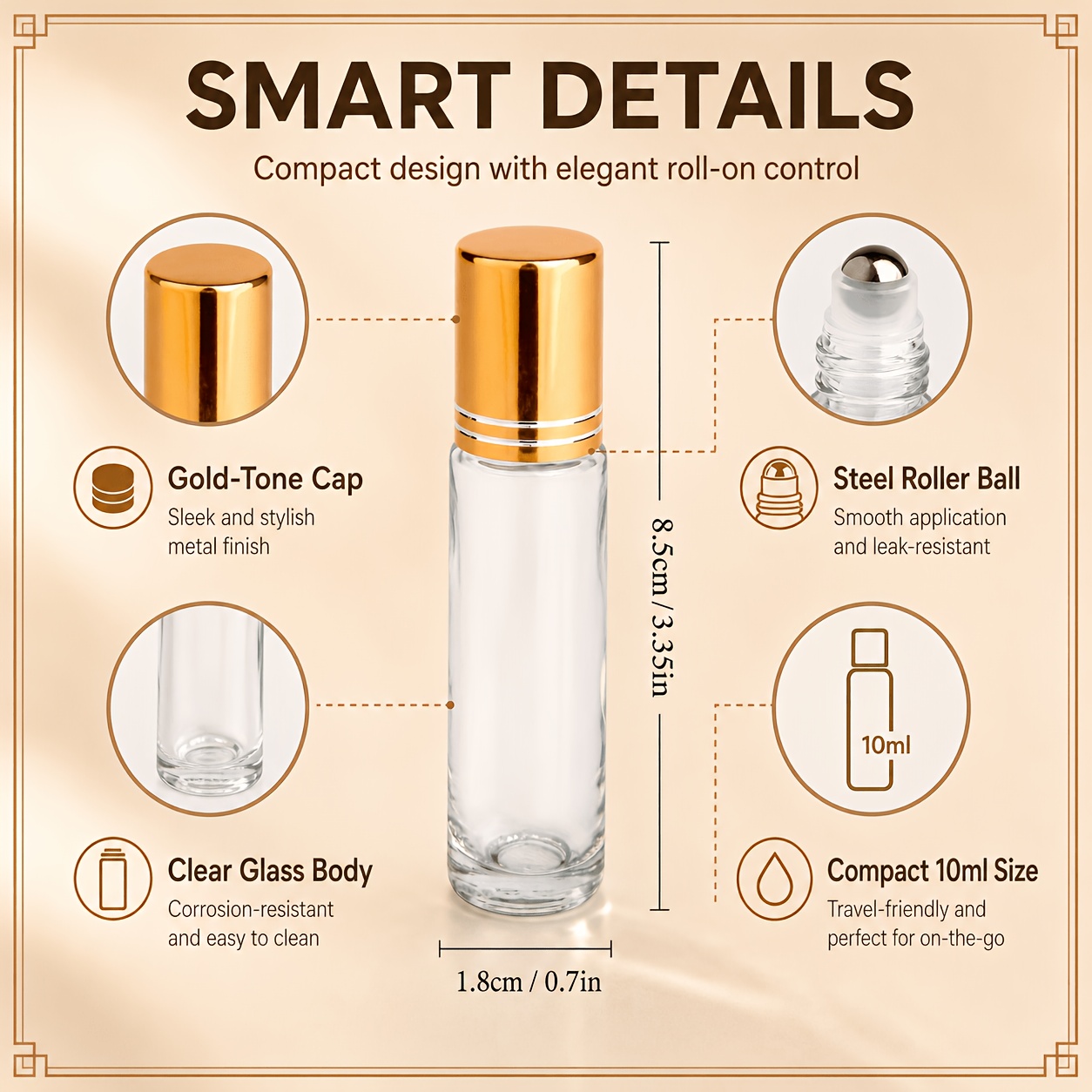 7/14pcs Glass Roll on Bottle 1 - Juice Bottle Dropper のレビューと価格