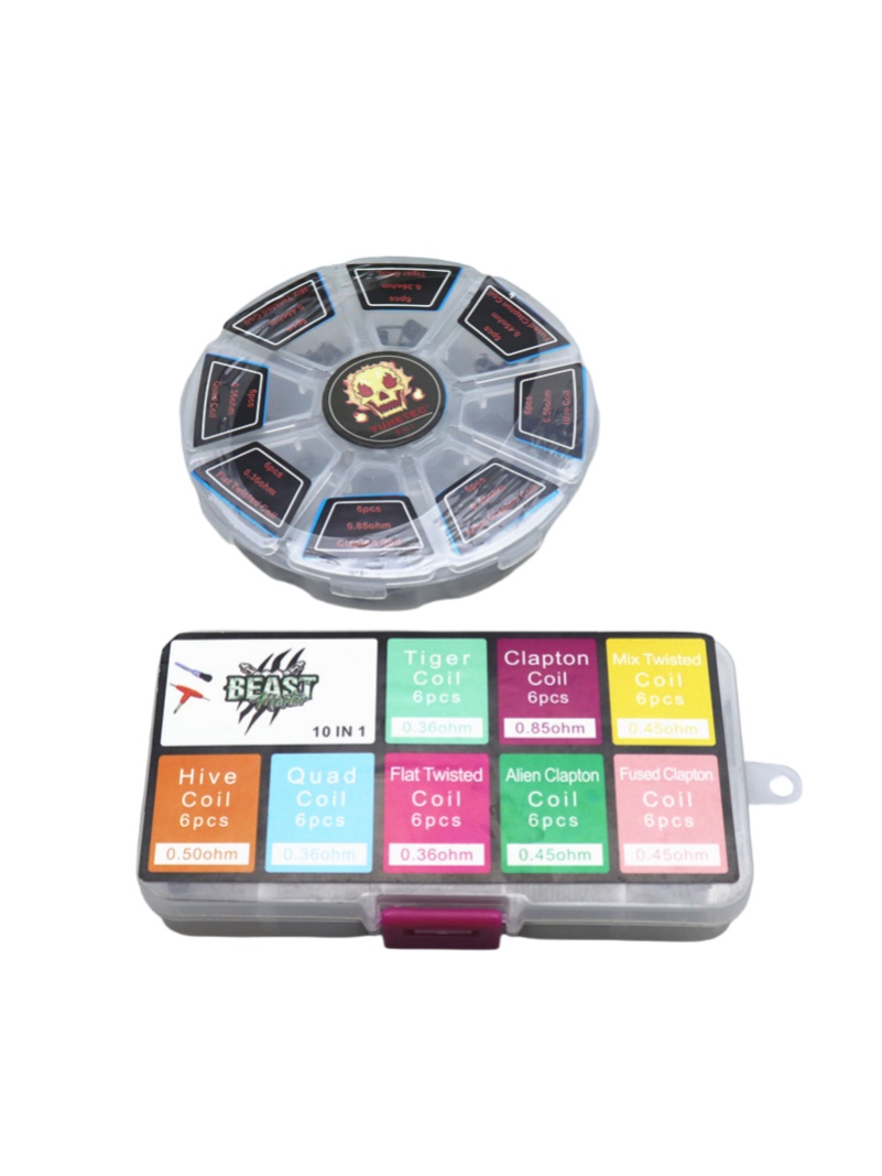 48Pcs/Set Pre Built Coils RTA  - Clapton Wire Pre Built のレビューと価格