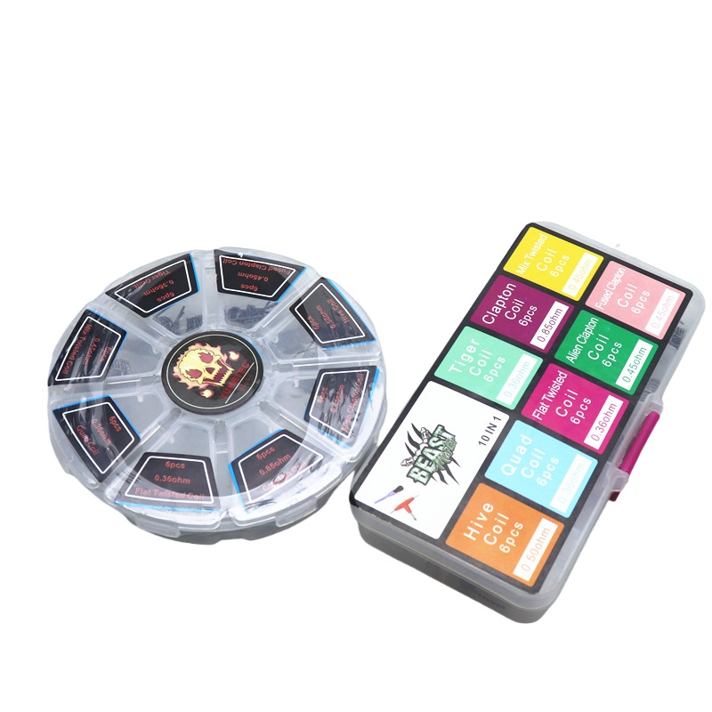48Pcs/Set Pre Built Coils RTA  - Clapton Wire Pre Built のレビューと価格