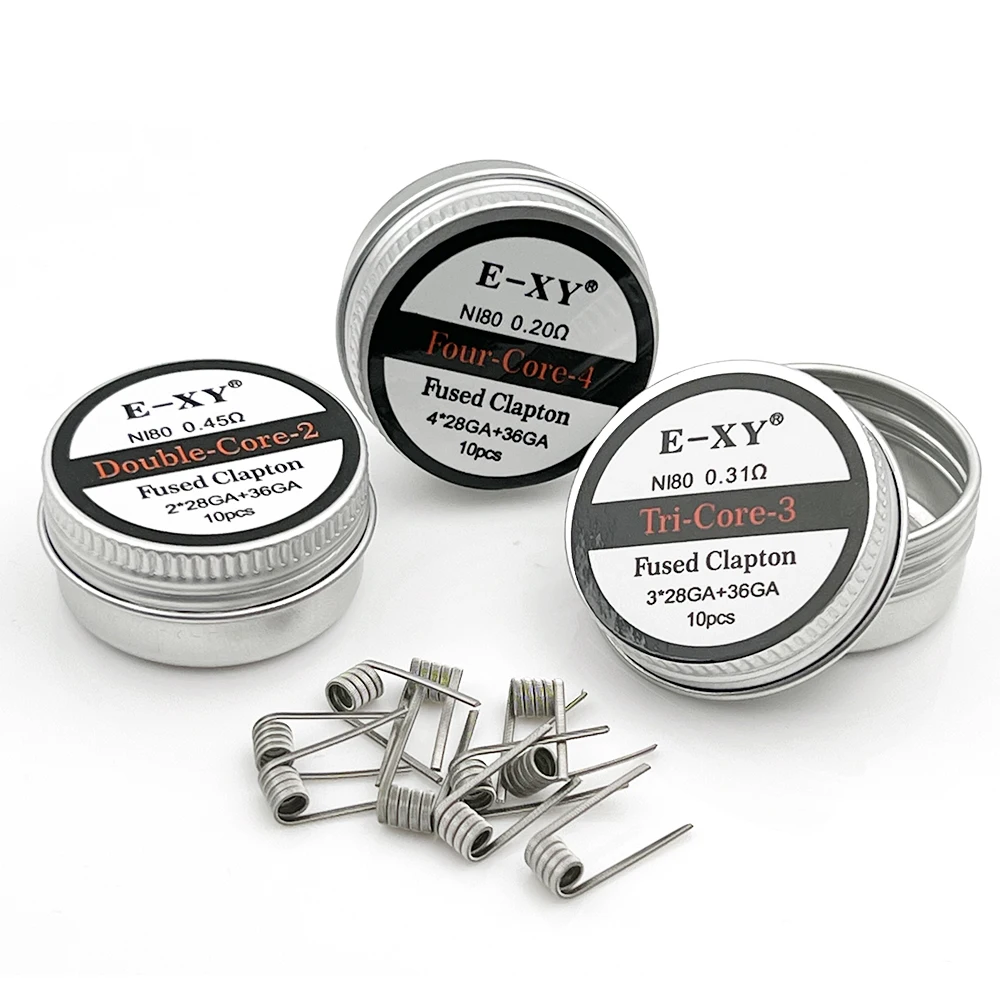 10pcs/box Ni80 Prebuilt Coil 2 - Clapton Wire Pre Built のレビューと価格