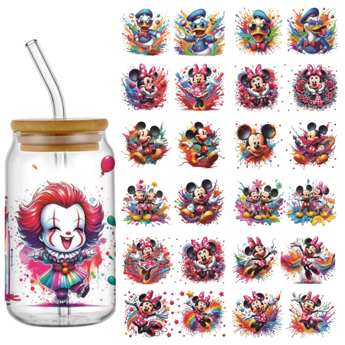 Mickey and Minnie UV DTF Cup W - Rdta Tank Glass のレビューと価格