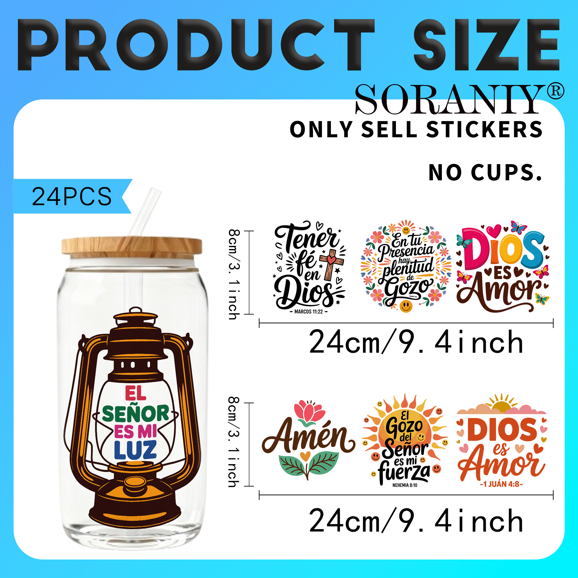 24PCS/Set Spanish Bible Verse  - Rdta Tank Glass のレビューと価格