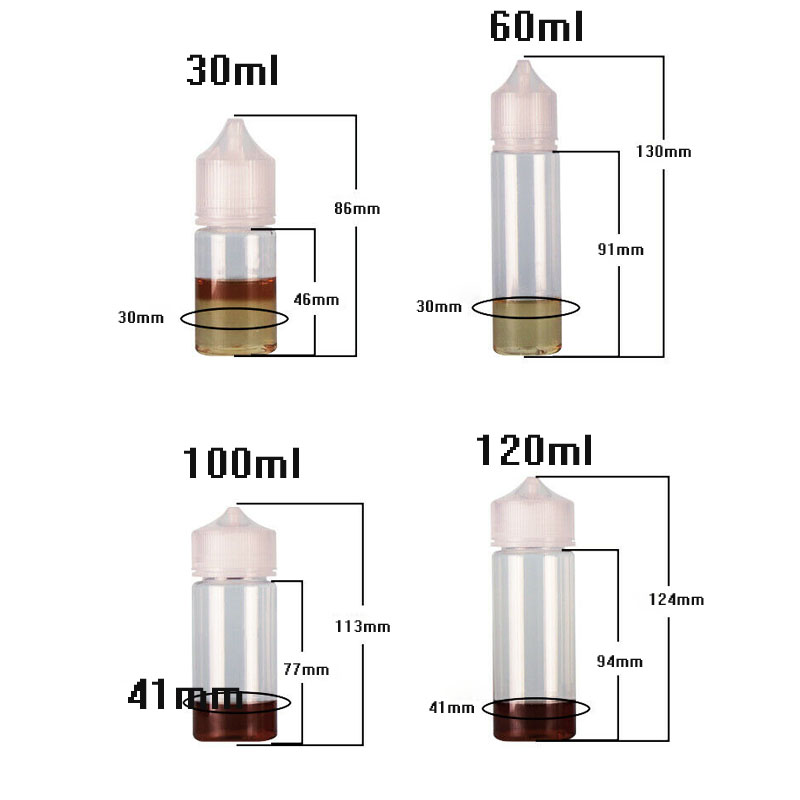 5pcs 30ml/60ml/100ml/120ml Pla - Juice Bottle Dropper のレビューと価格