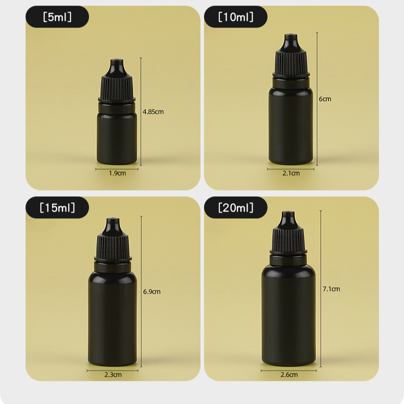 5pcs 5-20ml Black Plastic Bott - Juice Bottle Dropper のレビューと価格