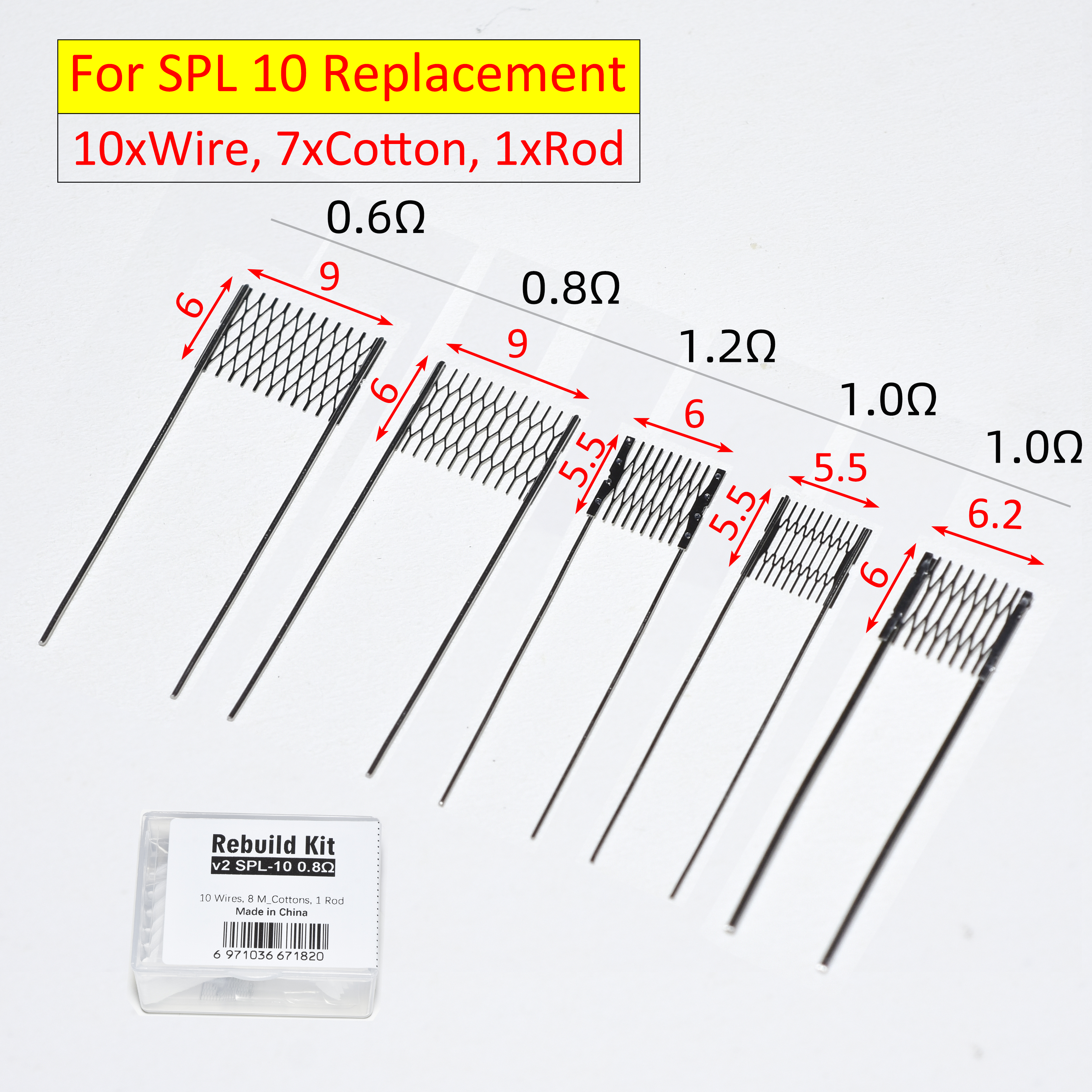 5 Type SPL 10 Resistance Wire  - Coil Building Kit のレビューと価格