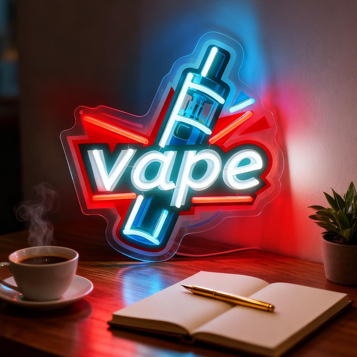 Vape Neon Sign USB Dimmable LE - Vaping Store のレビューと価格
