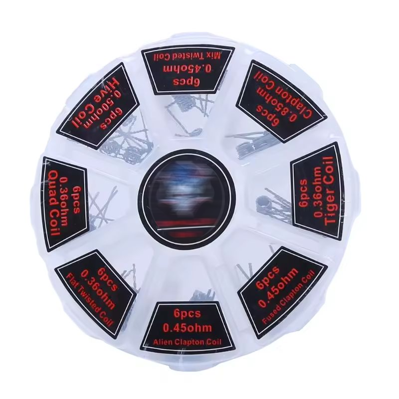 48Pcs/Set Pre Built Coils RTA  - Clapton Wire Pre Built のレビューと価格