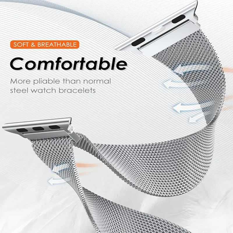 Milanese Loop Strap For Apple  - Mesh Coil Strip のレビューと価格