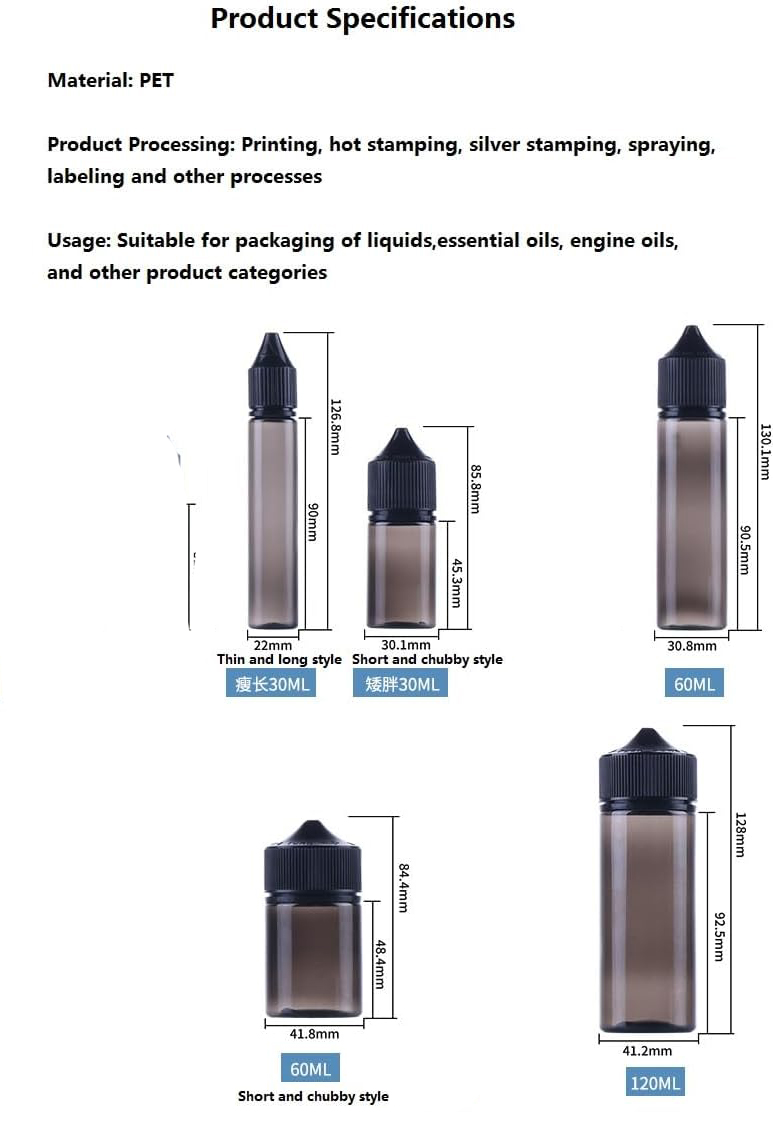 20 Pcs30-120ml PET Empty Bottl - Juice Bottle Dropper のレビューと価格