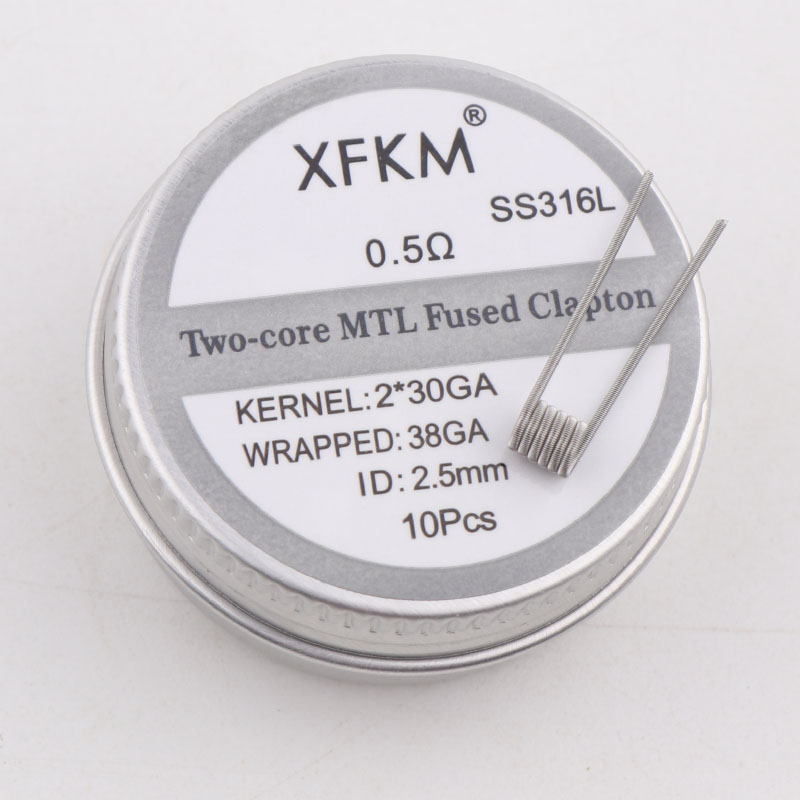 NEW XFKM 10PCS/box NI80/A1/SS3 - Clapton Wire Pre Built のレビューと価格