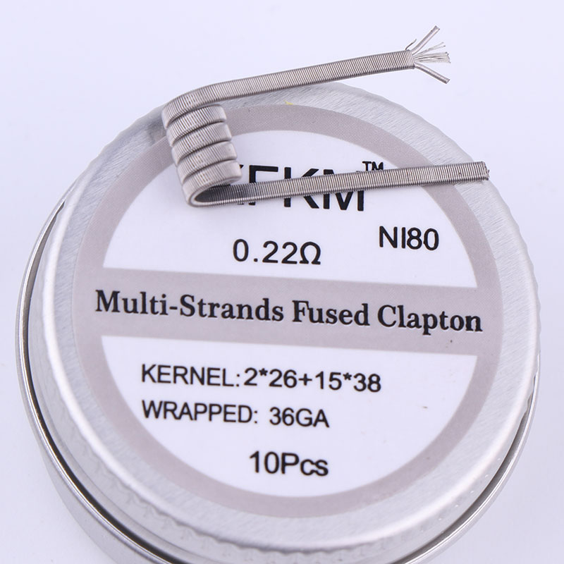 NEW XFKM 10pcs/box NI80 High D - Clapton Wire Pre Built のレビューと価格