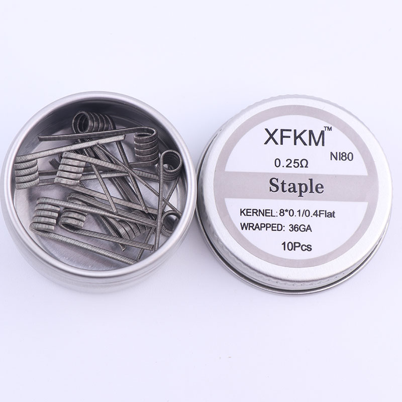 NEW XFKM 10pcs/box NI80 High D - Clapton Wire Pre Built のレビューと価格
