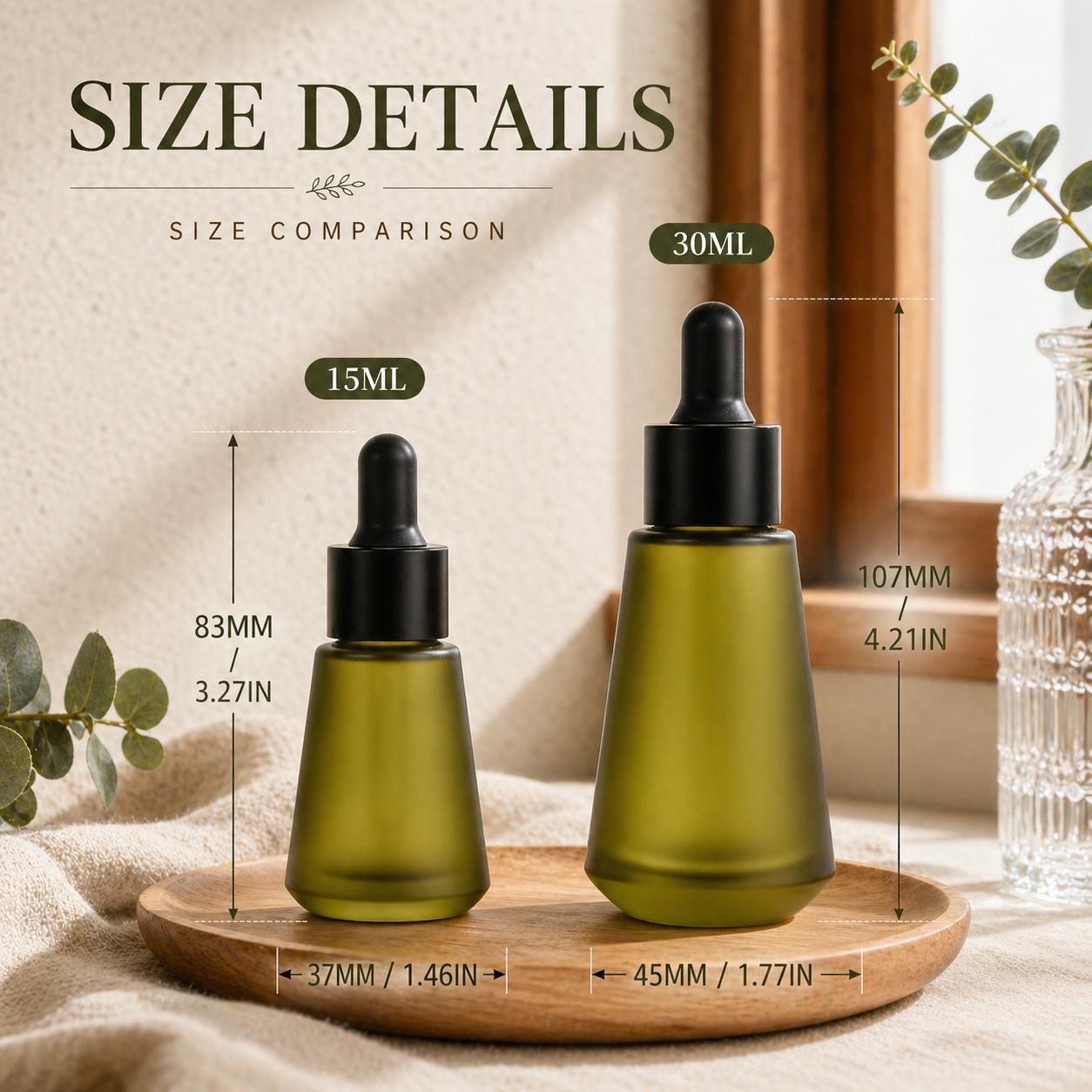 15ml 30ml Frosted Olive Green  - Juice Bottle Dropper のレビューと価格