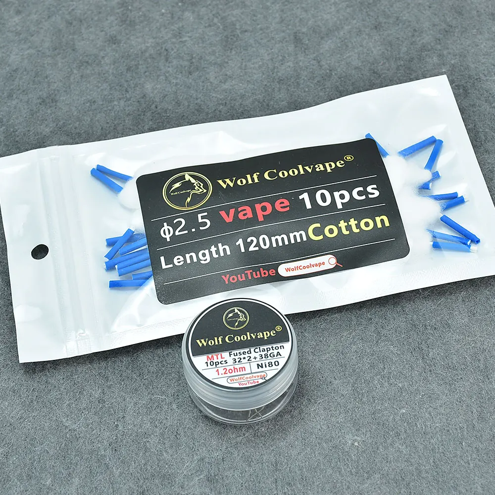 Wolfcoolvape NI80 Pre-Built He - Vape Coil Replacement のレビューと価格